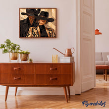 Load image into Gallery viewer, Cowboy Couple in Black Hats