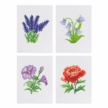 Load image into Gallery viewer, Mini Diamond Painting 15x20cm (4 pieces) - Floral Quartet