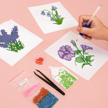 Load image into Gallery viewer, Mini Diamond Painting 15x20cm (4 pieces) - Floral Quartet