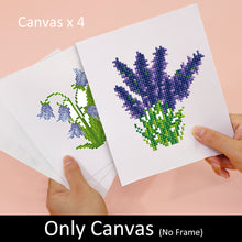 Load image into Gallery viewer, Mini Diamond Painting 15x20cm (4 pieces) - Floral Quartet