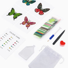 Load image into Gallery viewer, Mini Diamond Painting 15x20cm (4 pieces) - Vibrant Wings: A Butterfly Quartet