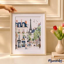 Load image into Gallery viewer, Paint by Numbers Gift Box - Watercolour Paris Street