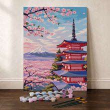 Load image into Gallery viewer, Paint by Numbers Gift Box - Mount Fuji Pagoda