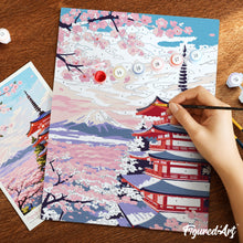Load image into Gallery viewer, Paint by Numbers Gift Box - Mount Fuji Pagoda