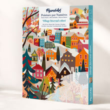 Load image into Gallery viewer, Paint by Numbers Gift Box - Colourful Winter Village Figured'Art