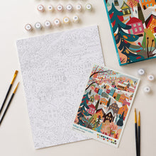 Load image into Gallery viewer, Paint by Numbers Gift Box - Colourful Winter Village