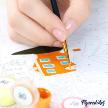 Load image into Gallery viewer, Paint by Numbers Gift Box - Colourful Winter Village