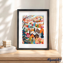 Load image into Gallery viewer, Paint by Numbers Gift Box - Colourful Winter Village