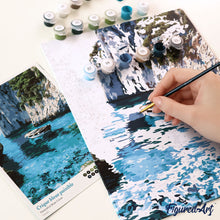 Load image into Gallery viewer, Paint by Numbers Gift Box - Peaceful Blue Cove
