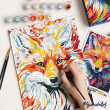 Load image into Gallery viewer, Paint by Numbers Gift Box - Colourful Abstract Fox