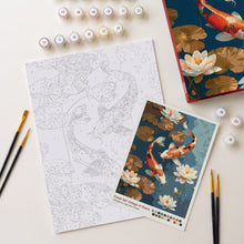 Load image into Gallery viewer, Paint by Numbers Gift Box - Vintage Koi Carp and Flowers
