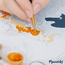 Load image into Gallery viewer, Paint by Numbers Gift Box - Vintage Koi Carp and Flowers