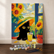 Load image into Gallery viewer, Paint by Numbers Gift Box - Summer Black Cat