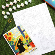 Load image into Gallery viewer, Paint by Numbers Gift Box - Summer Black Cat