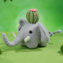 Load image into Gallery viewer, Amigurumi Crochet Kit - Elephant with Cactus Figured'Art