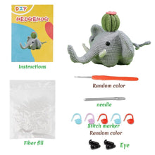 Load image into Gallery viewer, Amigurumi Crochet Kit - Elephant with Cactus