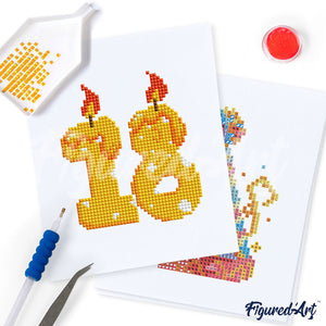 Gem Painting kit - Happy Birthday series