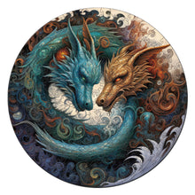 Load image into Gallery viewer, Wooden Puzzle - Dual Dragons