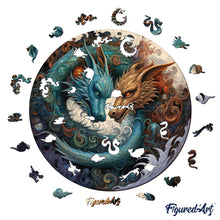 Load image into Gallery viewer, Wooden Puzzle - Dual Dragons