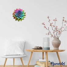 Load image into Gallery viewer, Wooden Puzzle - Rainbow Succulent