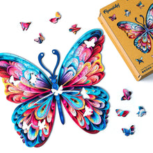 Load image into Gallery viewer, Wooden Puzzle - Beautiful Rainbow Butterfly