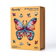 Load image into Gallery viewer, Wooden Puzzle - Beautiful Rainbow Butterfly