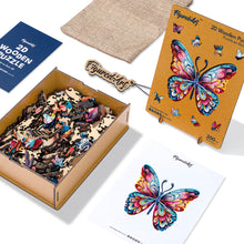 Load image into Gallery viewer, Wooden Puzzle - Beautiful Rainbow Butterfly