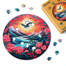 Load image into Gallery viewer, Wooden Puzzle - Sunset Mountain Scene