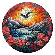 Load image into Gallery viewer, Wooden Puzzle - Sunset Mountain Scene