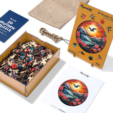 Load image into Gallery viewer, Wooden Puzzle - Sunset Mountain Scene