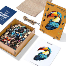 Load image into Gallery viewer, Wooden Puzzle - Colorful Toucan