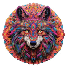 Load image into Gallery viewer, Wooden Puzzle - Vibrant Wolf