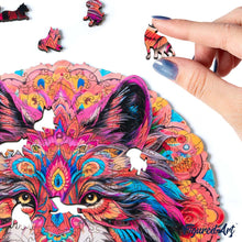 Load image into Gallery viewer, Wooden Puzzle - Vibrant Wolf
