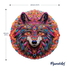 Load image into Gallery viewer, Wooden Puzzle - Vibrant Wolf