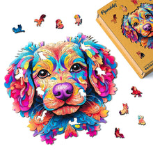 Load image into Gallery viewer, Wooden Puzzle - Colorful Dog Portrait
