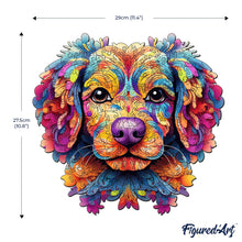 Load image into Gallery viewer, Wooden Puzzle - Colorful Dog Portrait