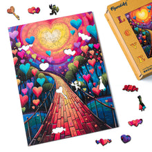 Load image into Gallery viewer, Wooden Puzzle - Path of Hearts