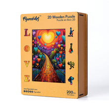 Load image into Gallery viewer, Wooden Puzzle - Path of Hearts