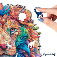 Load image into Gallery viewer, Wooden Puzzle - Vibrant Lion