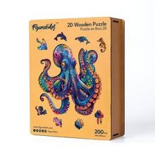 Load image into Gallery viewer, Wooden Puzzle - Colorful Octopus