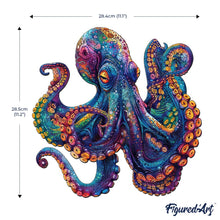 Load image into Gallery viewer, Wooden Puzzle - Colorful Octopus