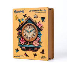Load image into Gallery viewer, Wooden Puzzle - Floral Cuckoo Clock