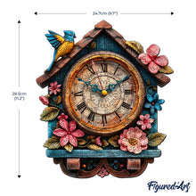 Load image into Gallery viewer, Wooden Puzzle - Floral Cuckoo Clock