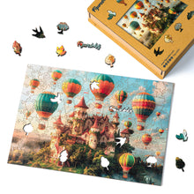 Load image into Gallery viewer, Wooden Puzzle - Castle with Hot Air Balloons