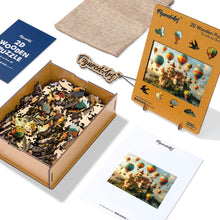 Load image into Gallery viewer, Wooden Puzzle - Castle with Hot Air Balloons