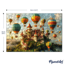 Load image into Gallery viewer, Wooden Puzzle - Castle with Hot Air Balloons