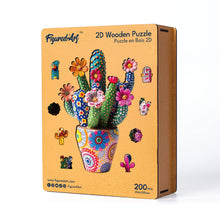 Load image into Gallery viewer, Wooden Puzzle - Flowering Cactus in Pot