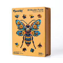 Load image into Gallery viewer, Wooden Puzzle - Floral Bee