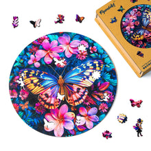 Load image into Gallery viewer, Wooden Puzzle - Butterfly with Flowers