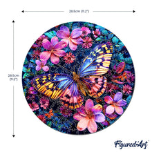 Load image into Gallery viewer, Wooden Puzzle - Butterfly with Flowers